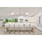 Z-Lite Leila Chandelier, 2-Light, 12 In.W x 62 In.L x 9.5 In.H, Matte Black/White Linen 744-62L-MB - alternate 2